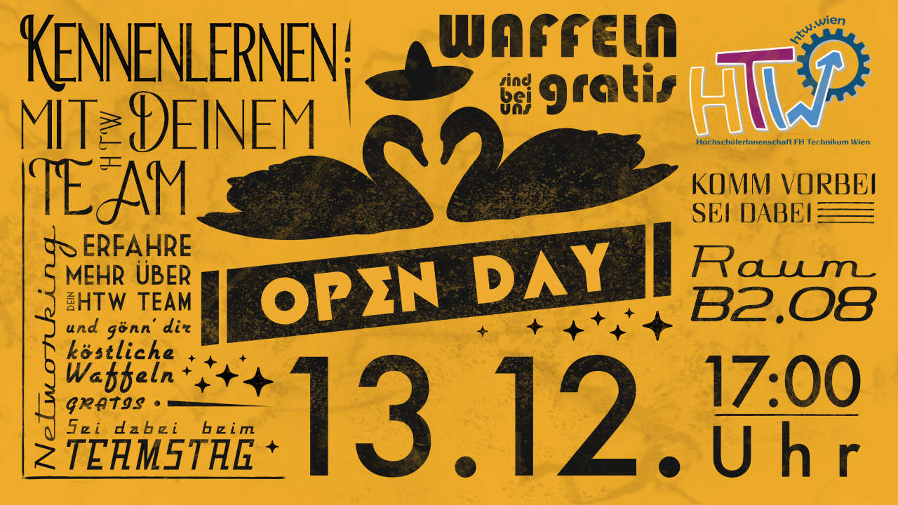 Poster for the HTW Open Day 12/2018