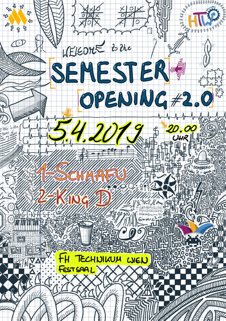 Poster for the HTW Semester Opening 4/2020